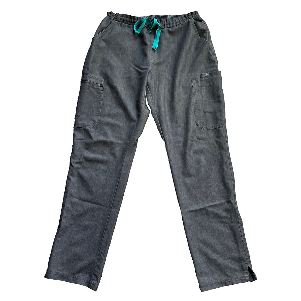 FIGS Cairo Cargo Scrubs Technical Collection Gray Drawstring Yoga  Womens M